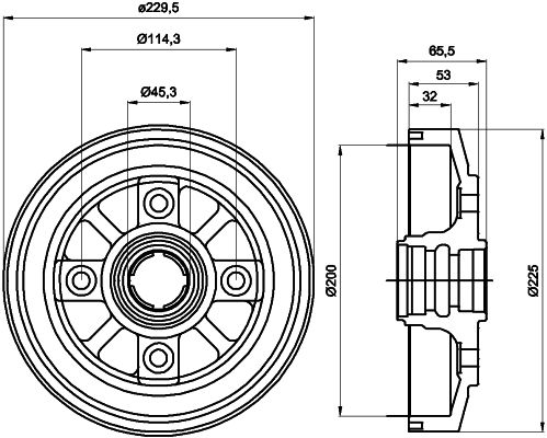 HELLA PAGID stabdžių būgnas 8DT 355 302-281